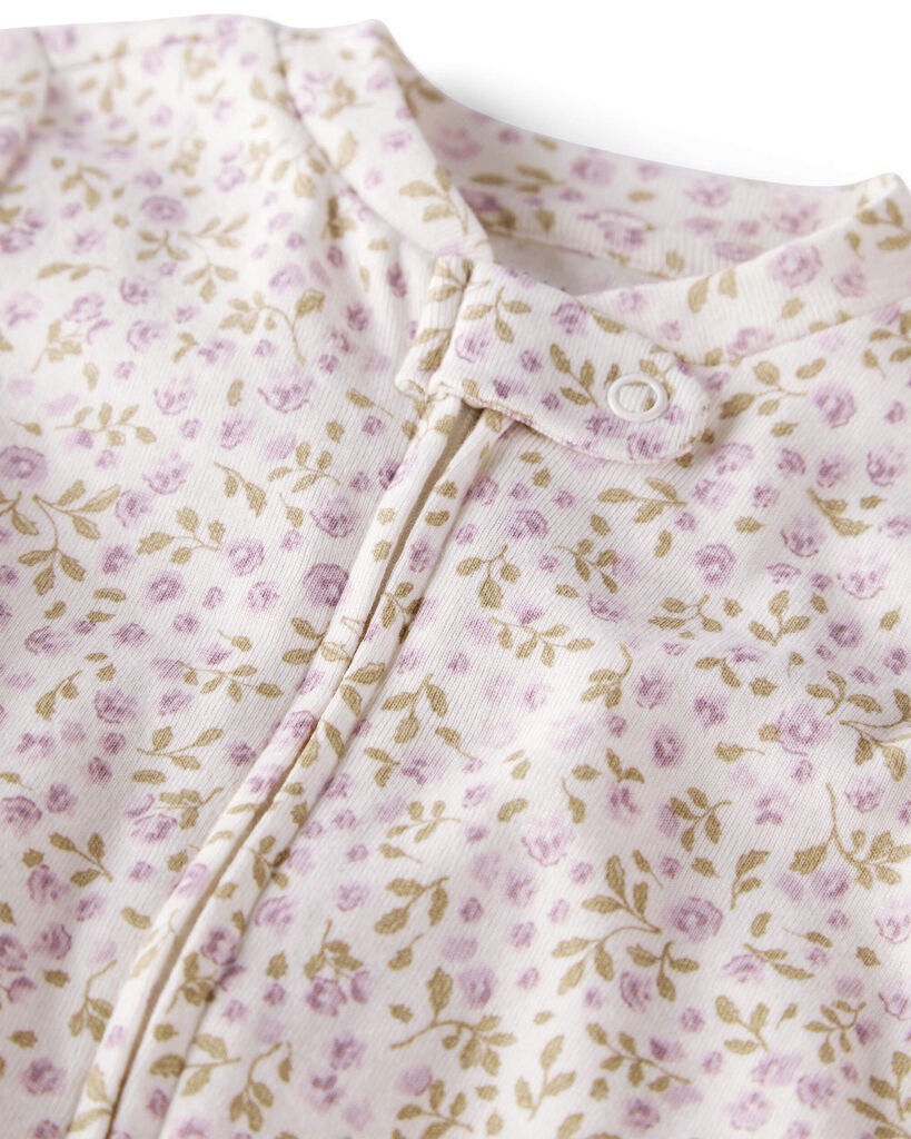 slide 2 of 3, Littleplanet Baby Organic Cotton Sleep & Play Pajamas in Botanic Muse Print Botanic Muse 6M, 1 ct