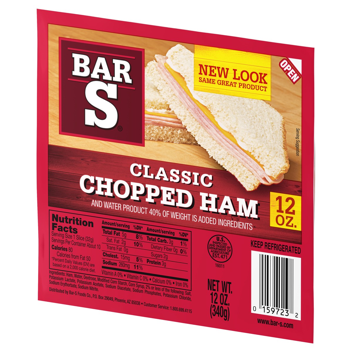 slide 3 of 7, Bar-S Ham 12 oz, 12 oz