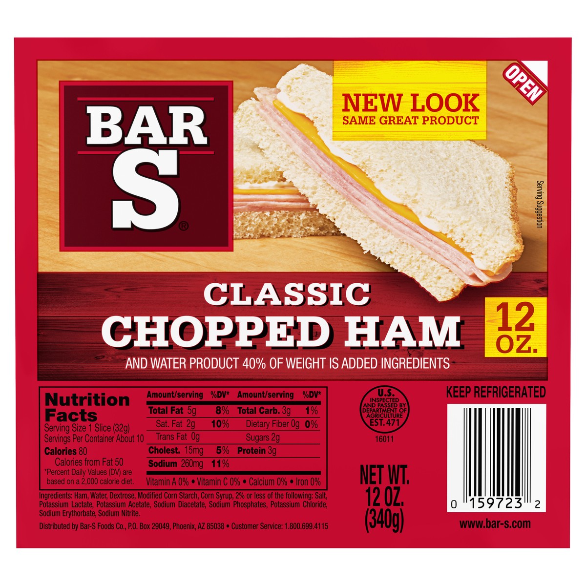 slide 7 of 7, Bar-S Ham 12 oz, 12 oz