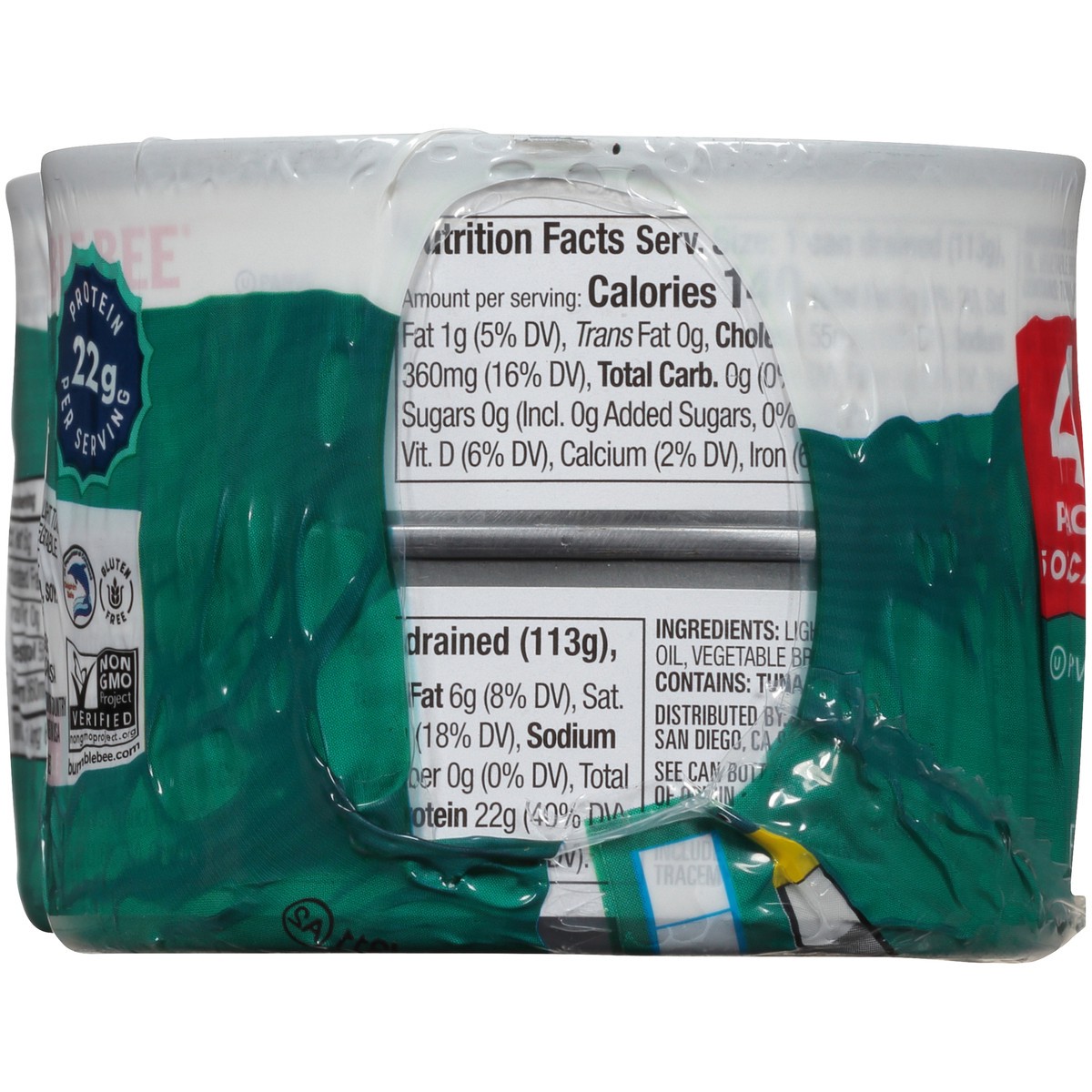 slide 3 of 11, Bumble Bee Chunk Light Tuna in Vegetable Oil 4 - 5 oz Cans, 4 ct