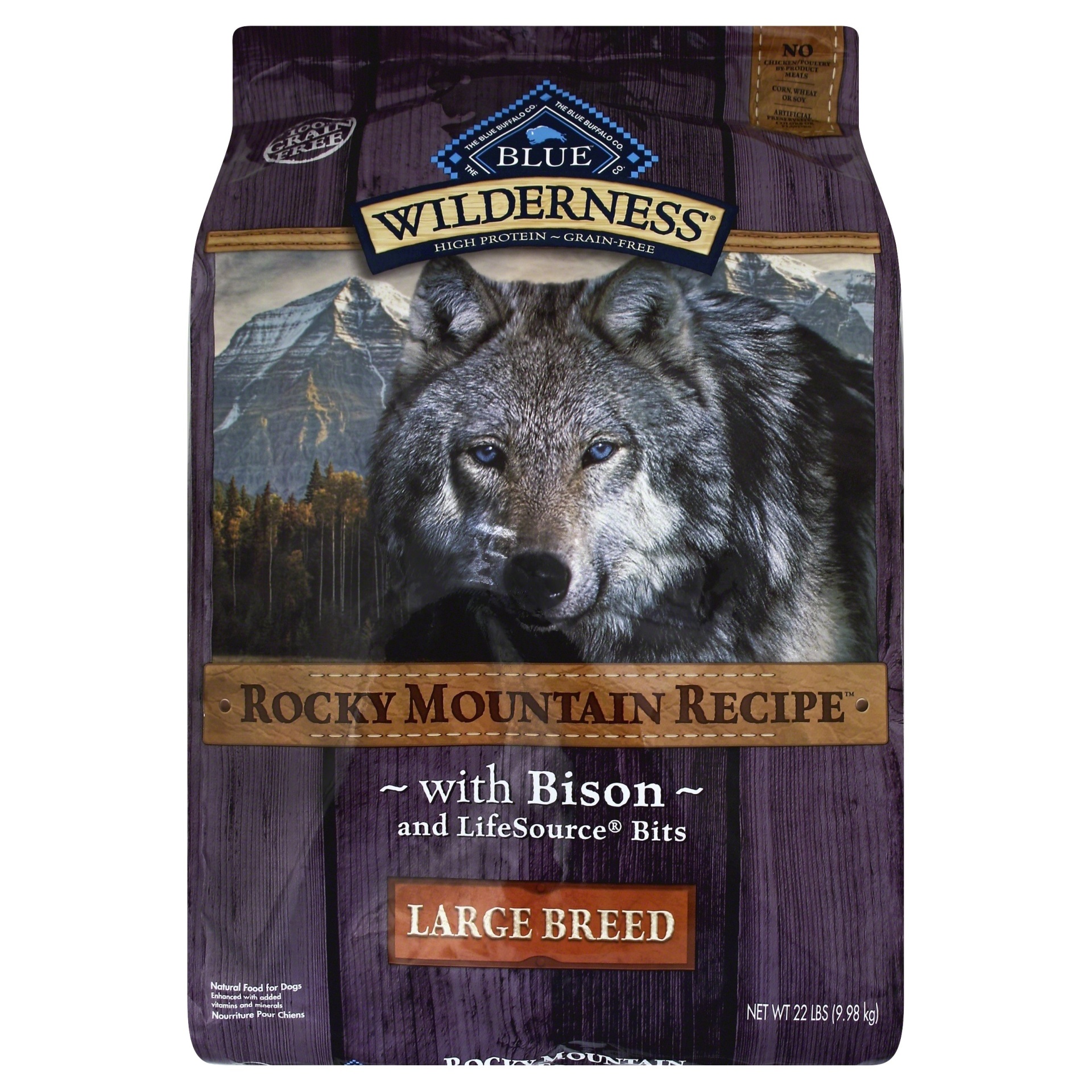 Blue Buffalo Blue Wilderness Rocky Mountain Recipe Large Breed Adult Bison Dry Dog Food 22 lb