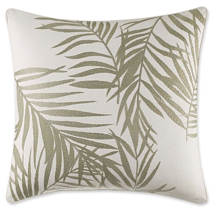 slide 1 of 1, Tommy Bahama Palms Away Palm Square Throw Pillow - Sage, 1 ct