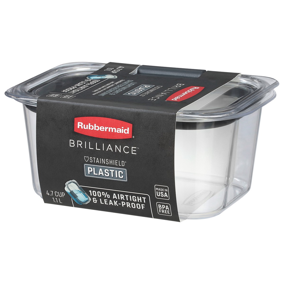 slide 7 of 9, Rubbermaid Brilliance 4.7 Cup Plastic Container 1 ea, 1 ct