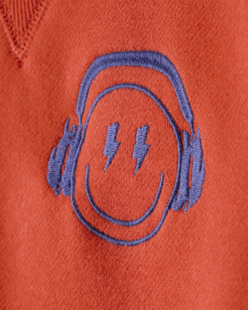 slide 4 of 4, Oshkosh Boys DayDream Fleece Pullover Sweatshirt - Orange Burnt Orange 14, 1 ct