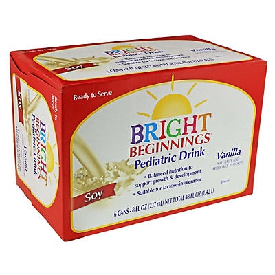 slide 1 of 1, Bright Beginnings Soy Vanilla Pediatric Drink, 6 ct; 8 oz