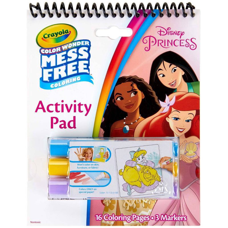 slide 1 of 1, Crayola Disney Princess Color Wonder Mess Free Coloring Activity Pad, 19 ct