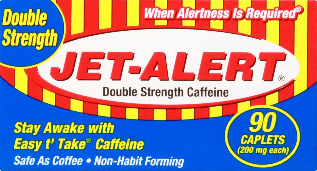 slide 1 of 12, Jet-Alert Double Strength Caplets 200 mg Caffeine 90 ea, 90 ct