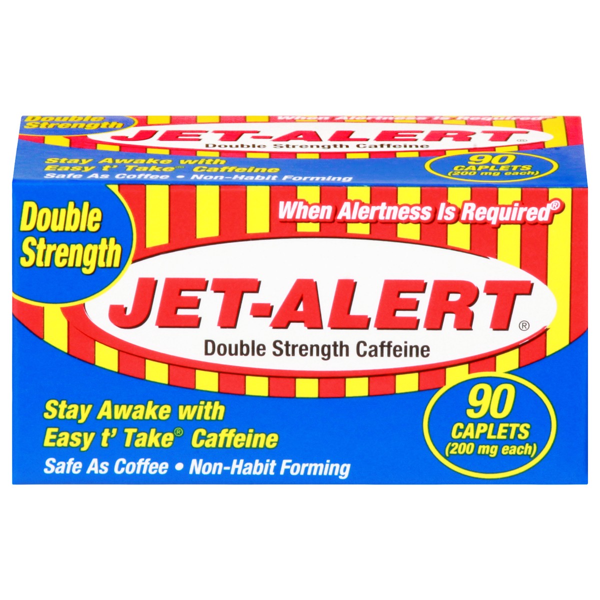 slide 1 of 12, Jet-Alert Double Strength Caplets 200 mg Caffeine 90 ea, 90 ct
