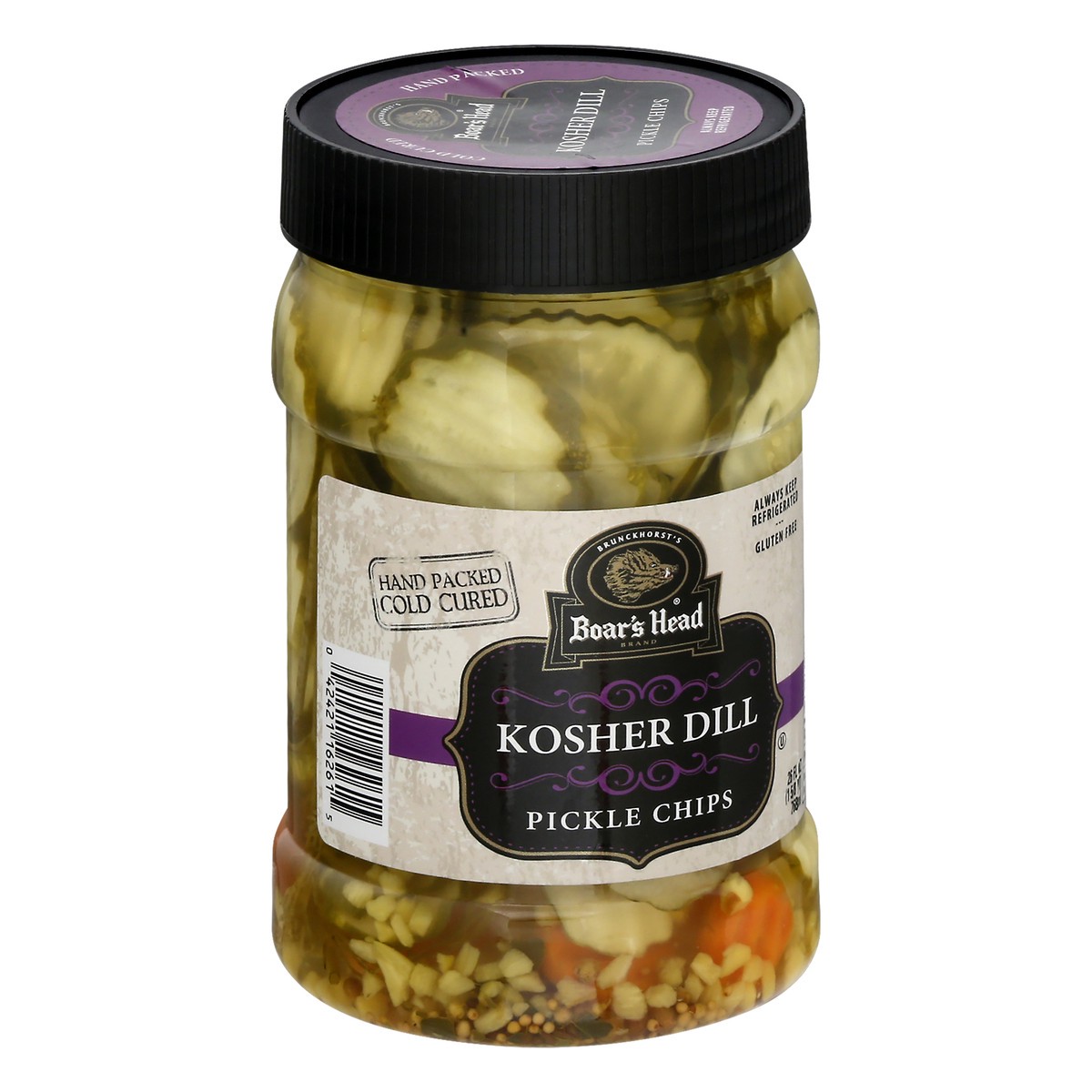 slide 7 of 8, Boar's Head Kosher Dill Pickle Chips, 26 oz