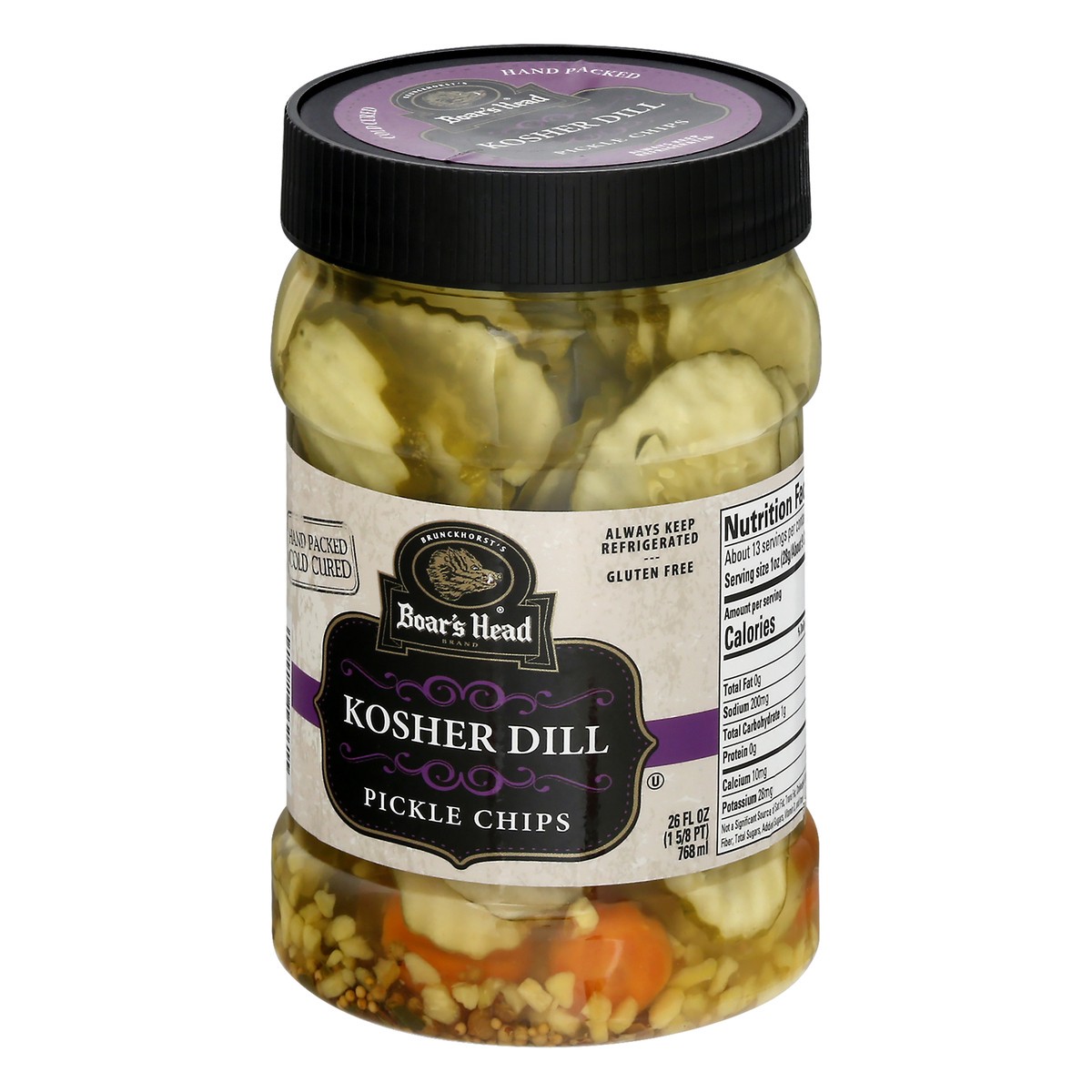 slide 6 of 8, Boar's Head Kosher Dill Pickle Chips, 26 oz