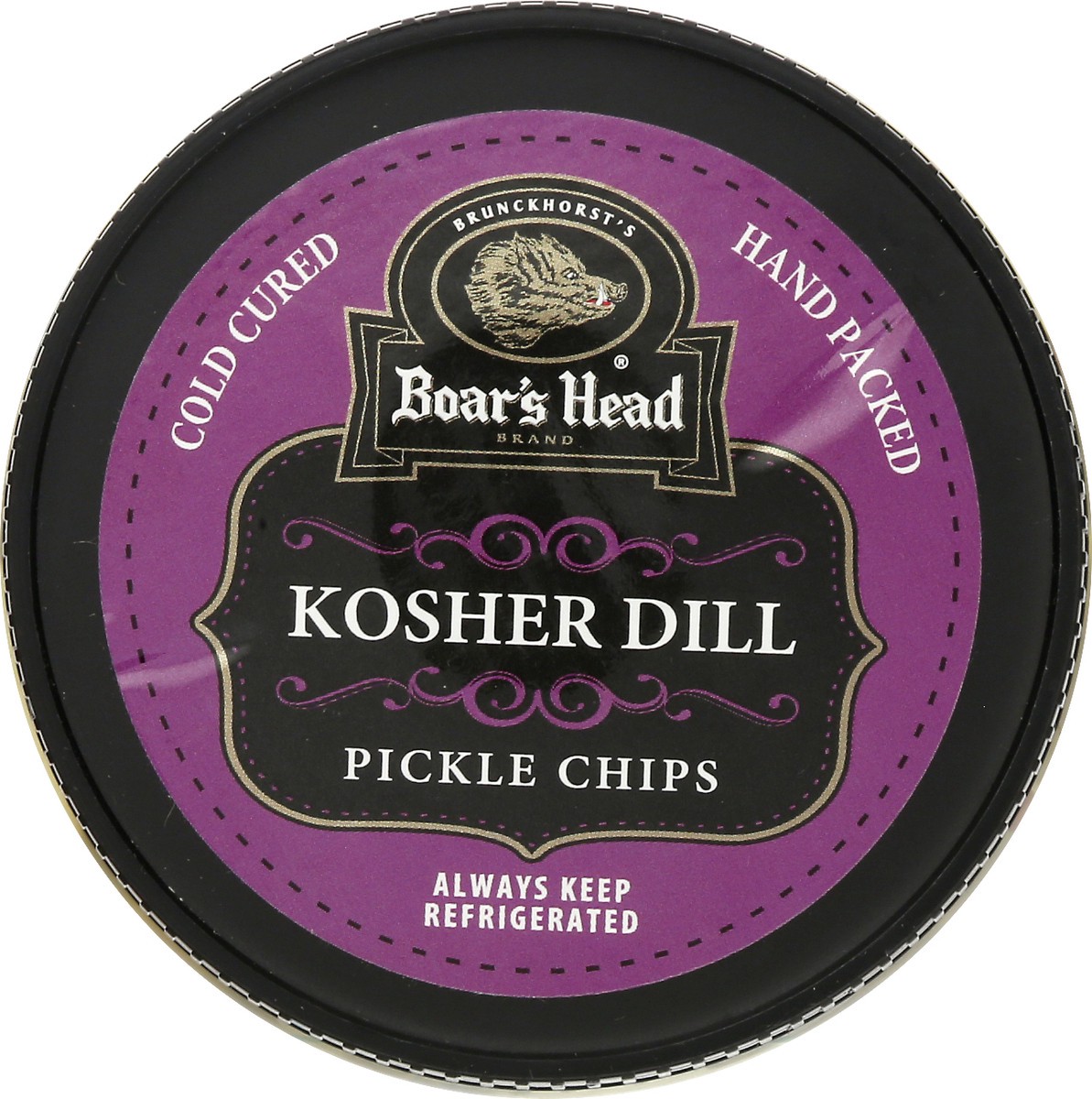 slide 2 of 8, Boar's Head Kosher Dill Pickle Chips, 26 oz