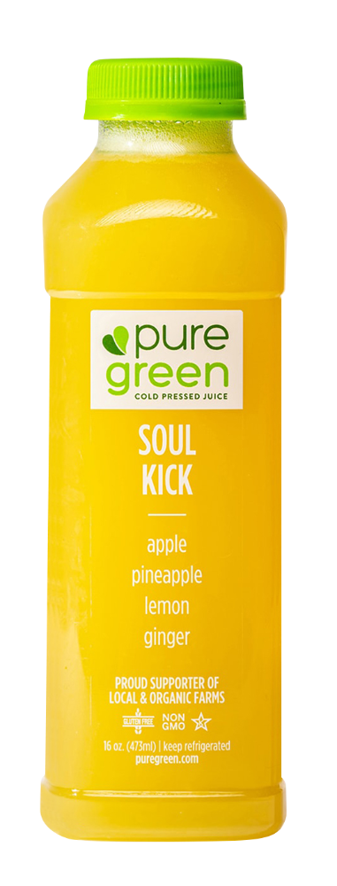 slide 1 of 1, Pure Green Soul Kick Pressed Juice Blend, 16 fl oz