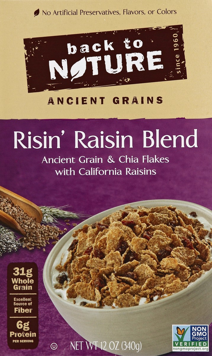 slide 4 of 4, Back to Nature Cereal Risin' Raisin Blend, 12 oz