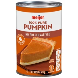 Meijer 100% Pure Pumpkin