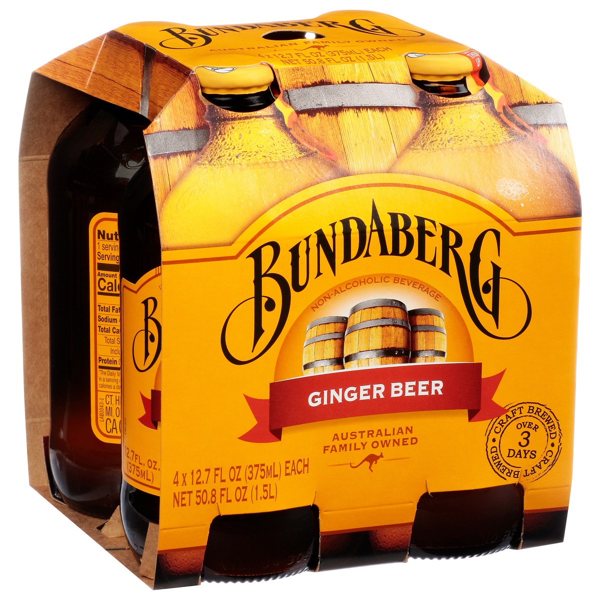 slide 8 of 9, Bundaberg Ginger Beer - 1500 ml, 4 ct; 12.7 fl oz