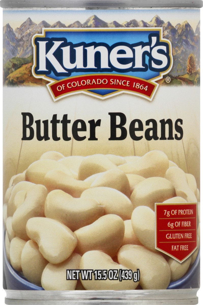 slide 1 of 12, Kuner's Butter Beans 15.5 oz, 15.5 oz