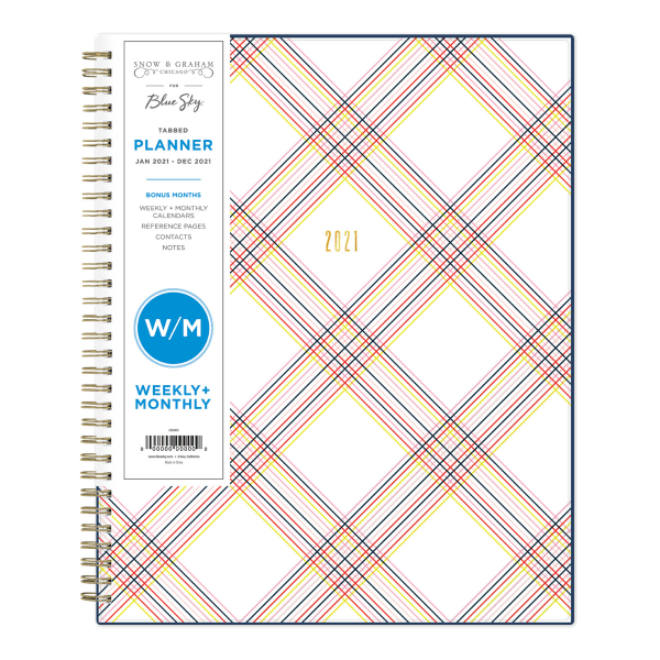 slide 1 of 2, Blue Sky Snow And Graham Weekly/Monthly Planner, 8-1/2'' X 11'', Multi Tottie, January To December 2021, 121900, 1 ct