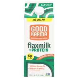 Good Karma Unsweetened + Protein Flaxmilk, 64 fl oz
