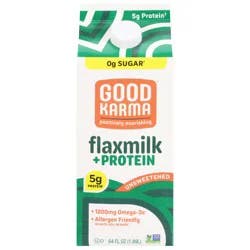Good Karma Unsweetened + Protein Flaxmilk, 64 fl oz