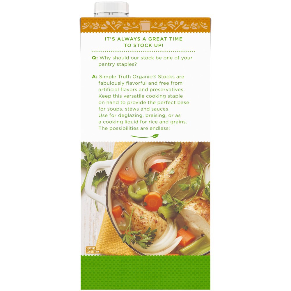 slide 6 of 6, Simple Truth Organic Free Range Chicken Stock, 32 oz