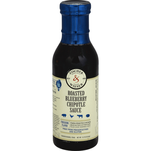 slide 3 of 3, Fischer & Wieser Chipotle Sauce, Roasted Blueberry, 15.75 oz