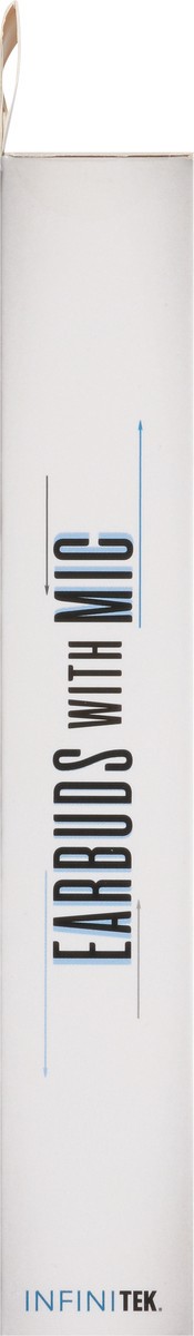 slide 7 of 9, Infinitek 4 ft Cable Earbuds with Mic 1 ea, 1 ea