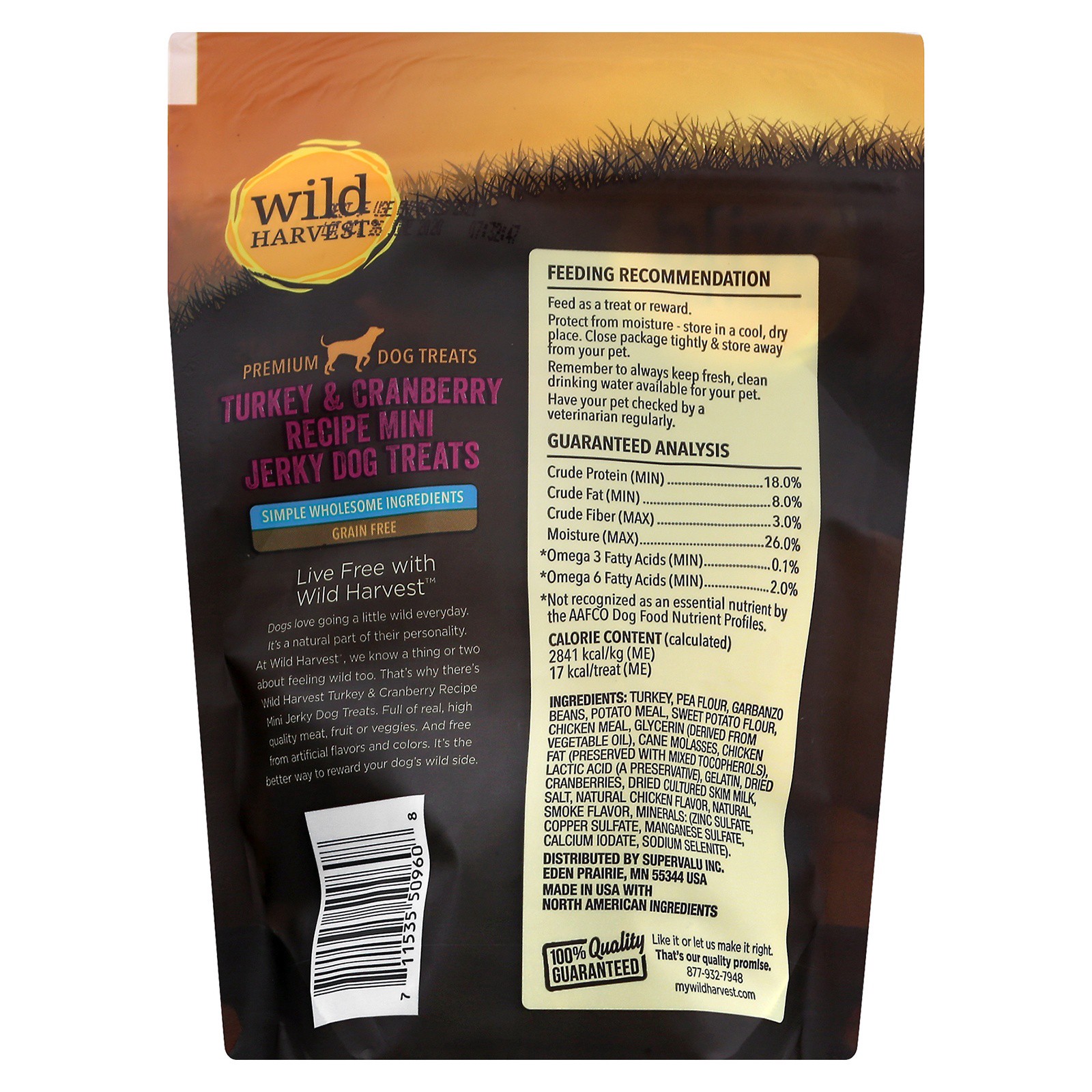 slide 3 of 3, Wild Harvest Turkey Cranberry Jerky Dog, 6 oz