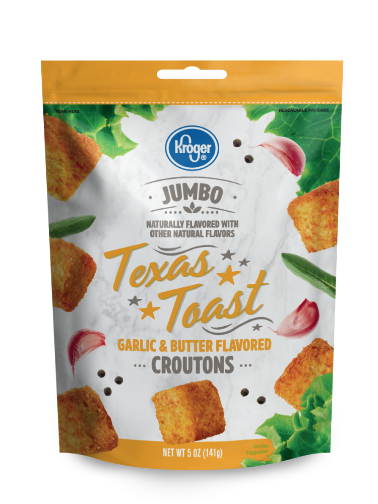 slide 1 of 1, Kroger Jumbo Garlic & Butter Flavored Texas Toast Croutons, 5 oz