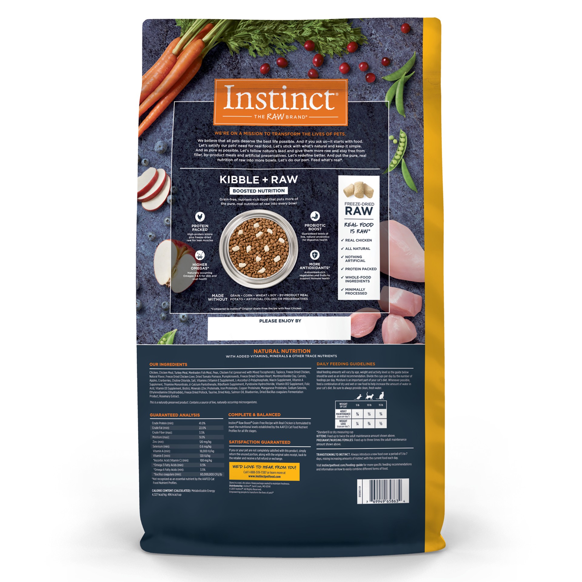 slide 2 of 9, Instinct Raw Boost Chicken Dry Cat Food, 10 lb. Bag, 10 lb