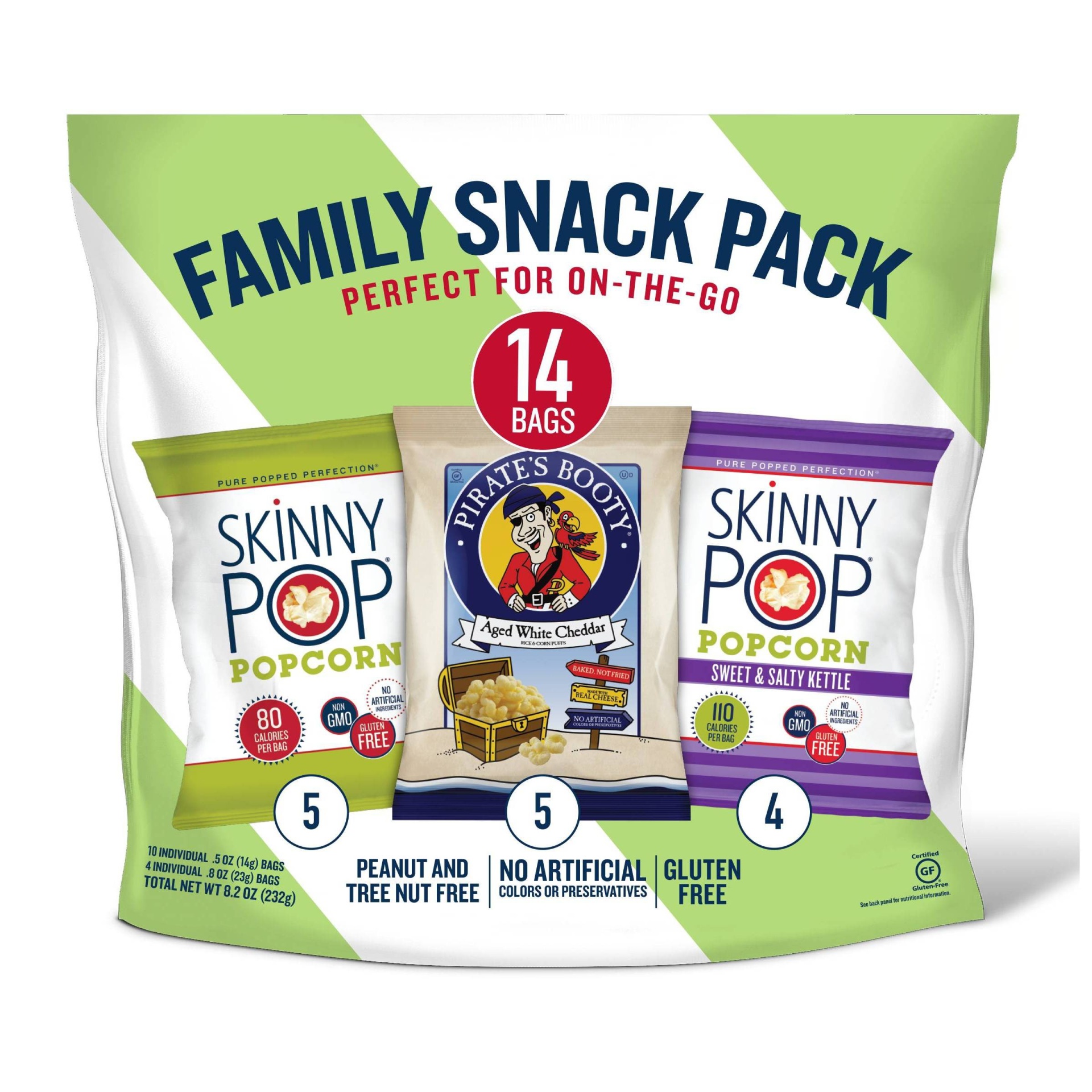 slide 1 of 2, SkinnyPop Family Snack Pack Assorted, 8.2 oz