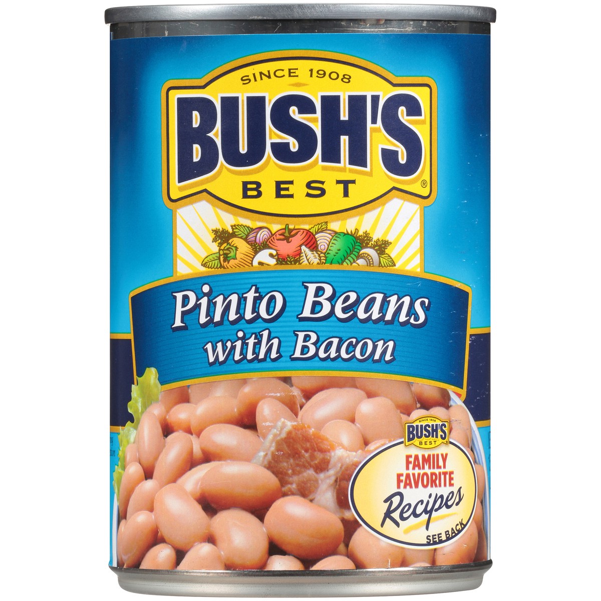 slide 3 of 12, Bush's Best Bush's Pinto Beans with Bacon 15.5 oz, 15.5 oz