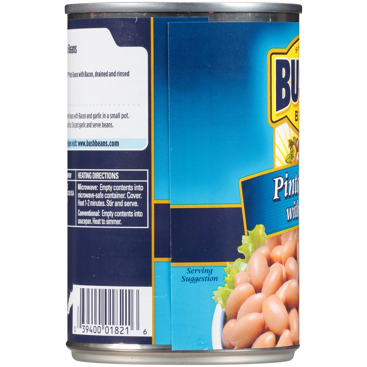 slide 11 of 12, Bush's Best Bush's Pinto Beans with Bacon 15.5 oz, 15.5 oz