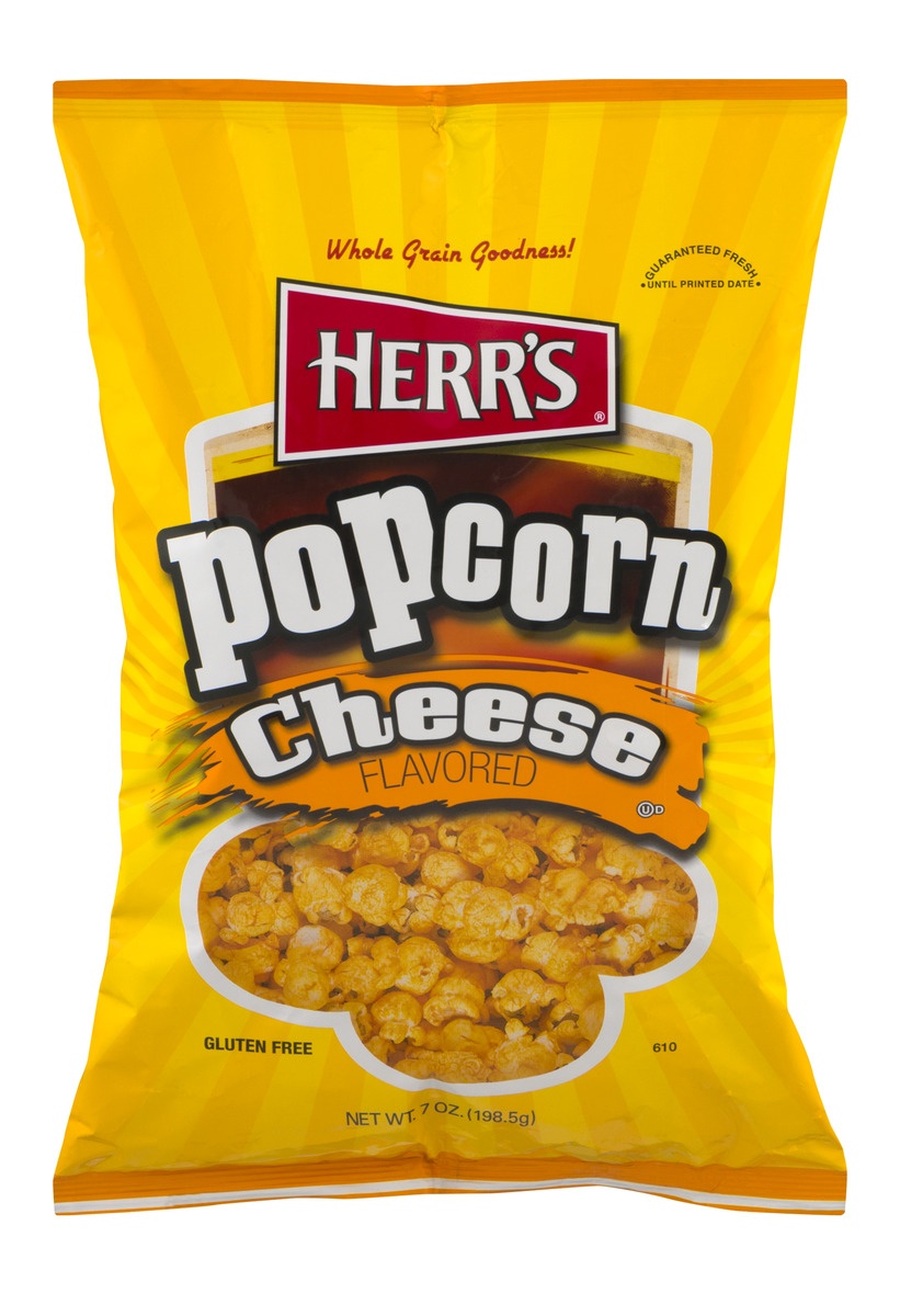 slide 1 of 1, Herr's Cheese Flavored Popcorn, 7 oz