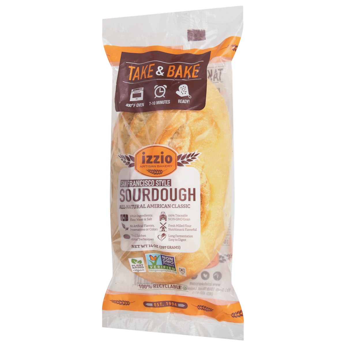 slide 6 of 9, Izzio Artisan Bakery San Francisco Style Sourdough Sourdough 14 oz, 14 oz