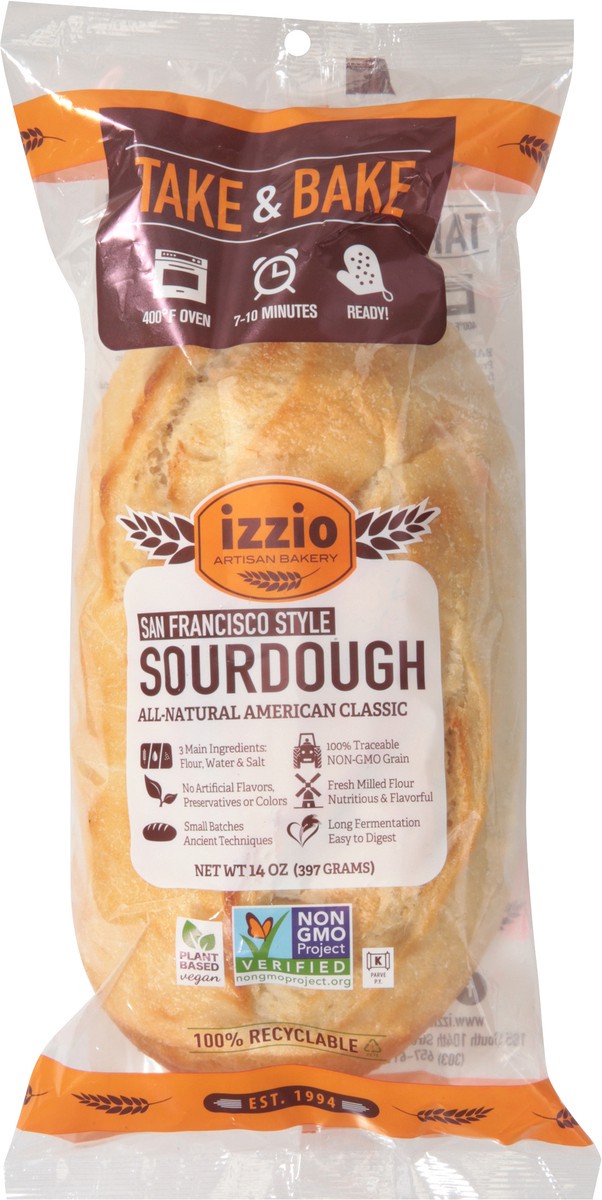 slide 2 of 9, Izzio Artisan Bakery San Francisco Style Sourdough Sourdough 14 oz, 14 oz