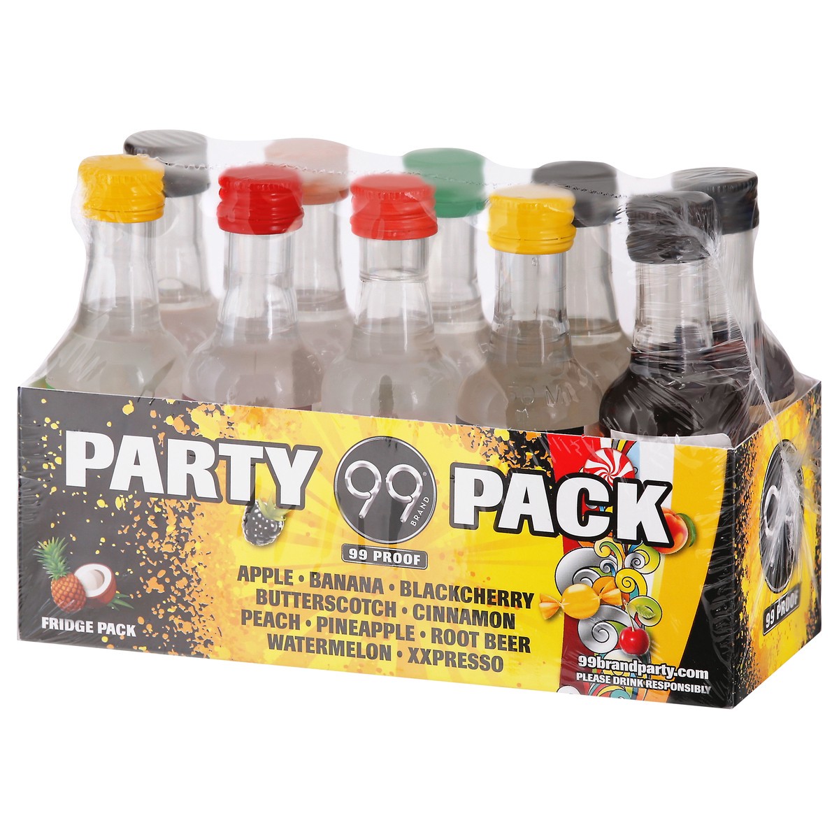 slide 7 of 9, 99 Brand Liqueur Party Pack, 50 mL Bottles, 10 Count, 99 Proof, 50 ml