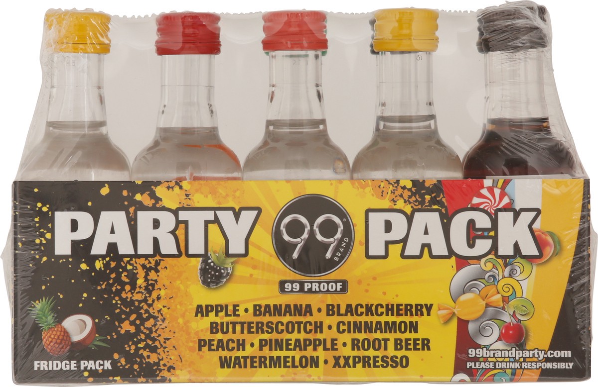 slide 2 of 9, 99 Brand Liqueur Party Pack, 50 mL Bottles, 10 Count, 99 Proof, 50 ml