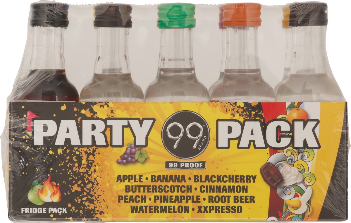 slide 4 of 9, 99 Brand Liqueur Party Pack, 50 mL Bottles, 10 Count, 99 Proof, 50 ml