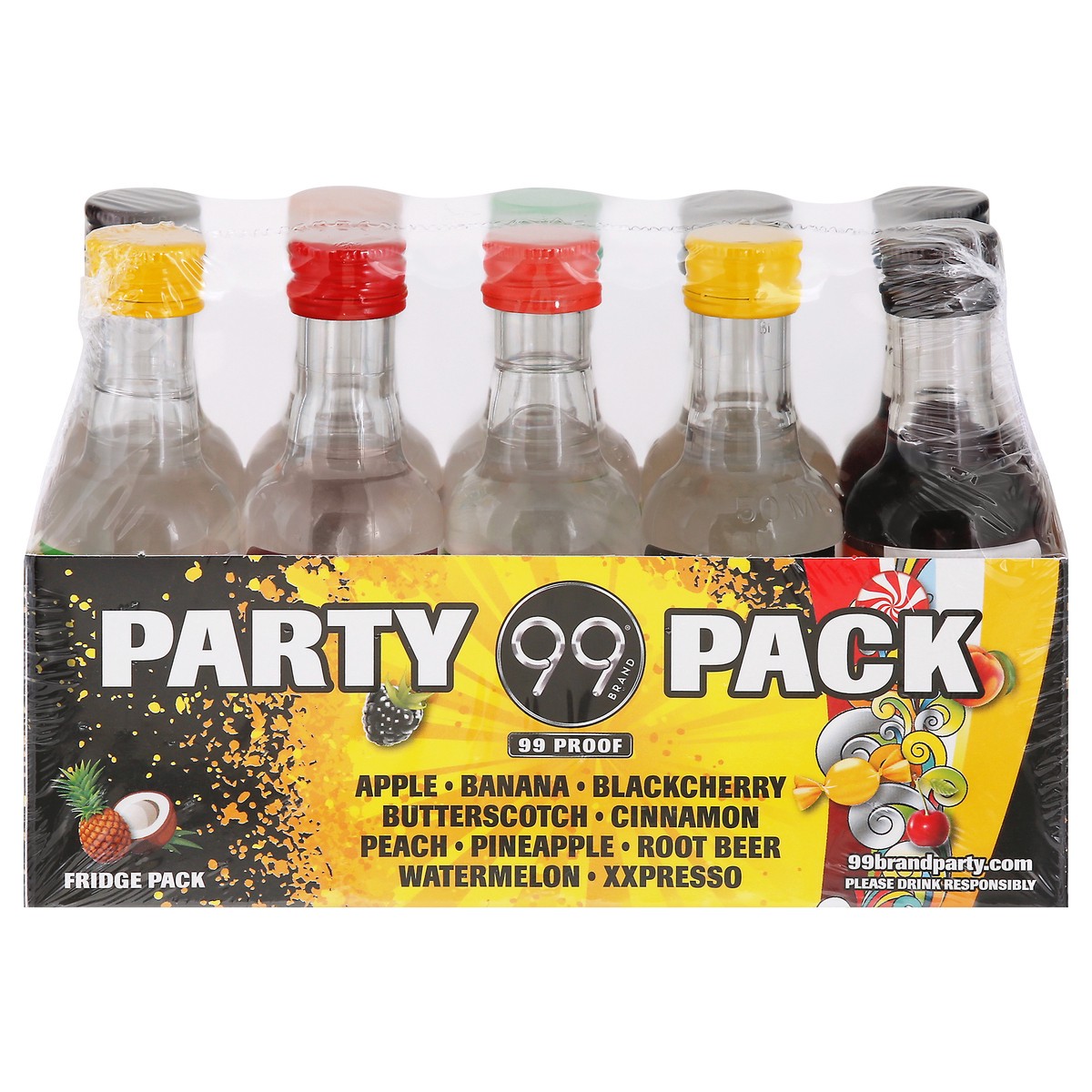 slide 9 of 9, 99 Brand Liqueur Variety Sampler Pack - 10pk/50ml Plastic Bottles, 10 ct; 50 ml