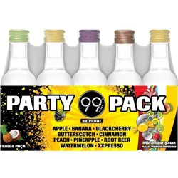 99 Brand Liqueur Party Pack, 50 mL Bottles, 10 Count, 99 Proof