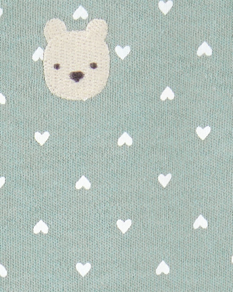 slide 3 of 3, Carter's Carters Baby Polka Dot 2-Way Zip Cotton Sleep & Play Pajamas - Green Green 3M, 1 ct