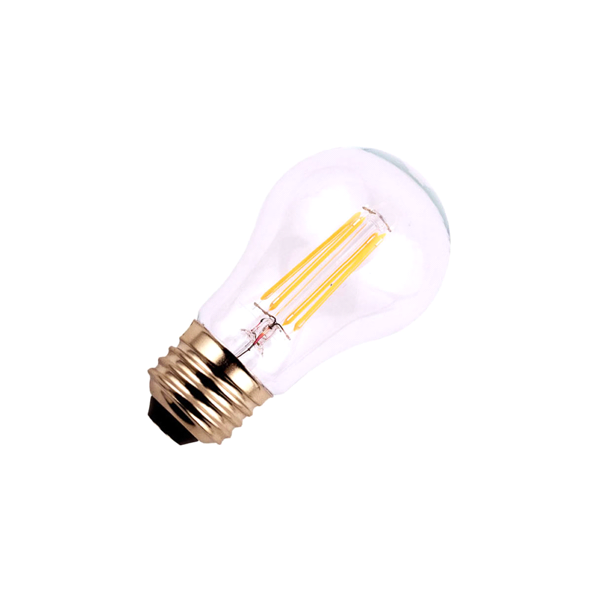 slide 3 of 7, 60W Equivalent A15 Dimmable Clear Glass Filament LED Light Bulb Soft White ), 2 ct