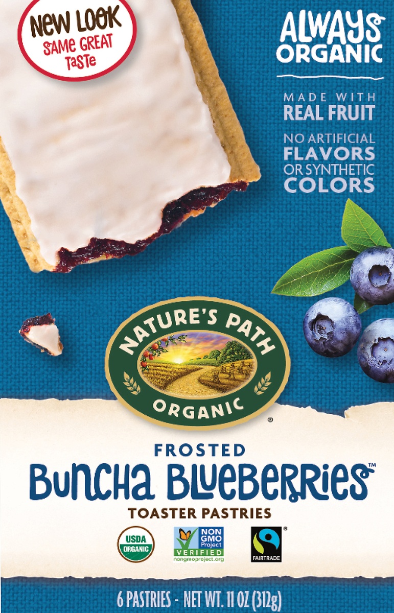 slide 4 of 5, Nature's Path Organic Blueberry Frosted Toaster Pastries, 11 oz