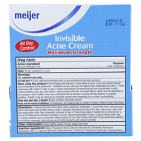 slide 3 of 9, Meijer Invisible Acne Cream, 1 oz