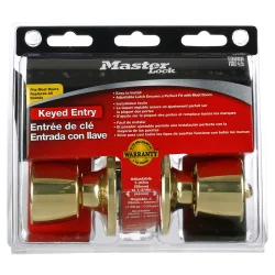 Master Lock Polished Brass Tulip Keyed Entry Door Lock