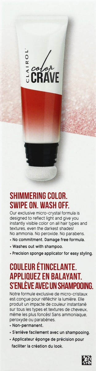 slide 3 of 6, Clairol Color Crave Brilliant Ruby Hair Makeup, 1.52 fl oz