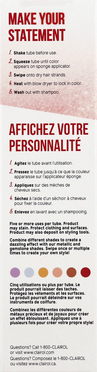 slide 6 of 6, Clairol Color Crave Brilliant Ruby Hair Makeup, 1.52 fl oz
