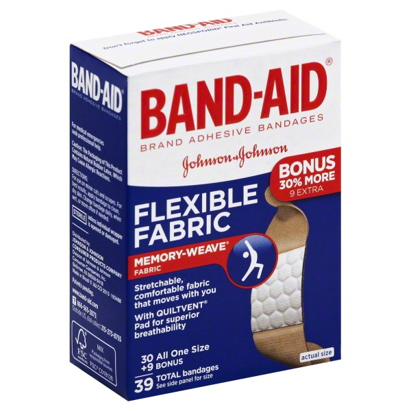 slide 1 of 1, BAND-AID Flex Fabric Allwide, 30 ct