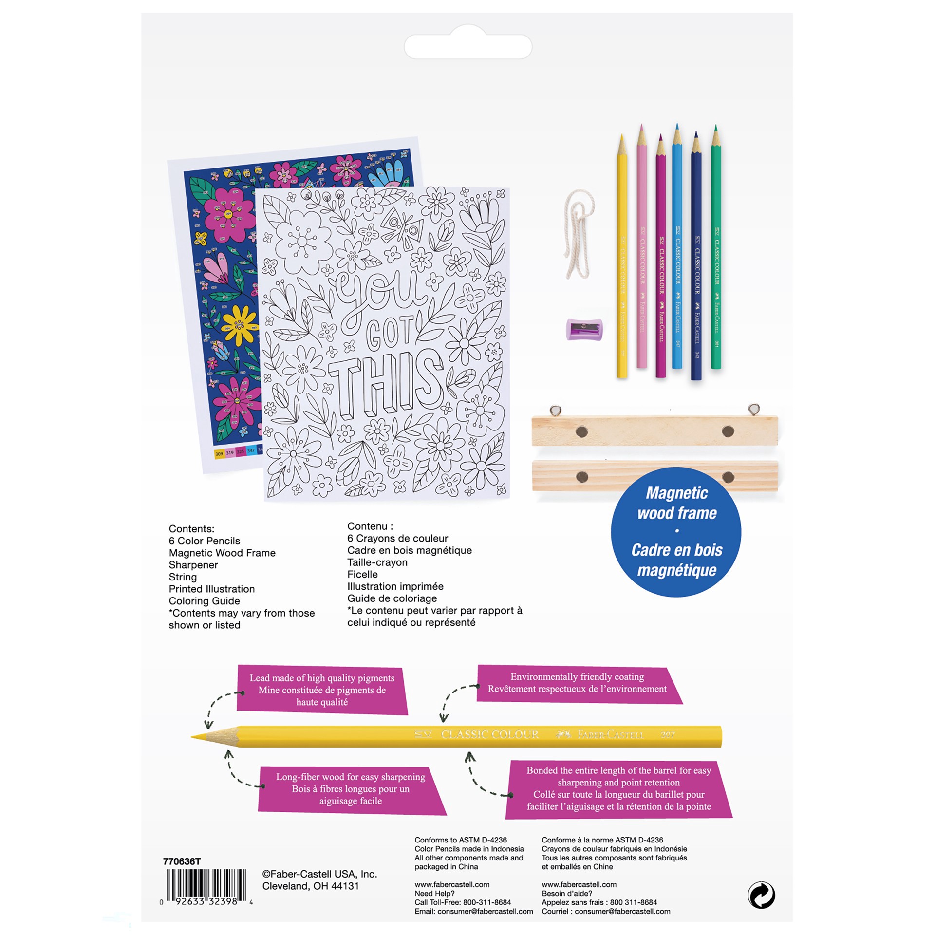 slide 4 of 4, Faber-Castell You Got This Color By Number Wall Art Kit, 8 in x 10 in
