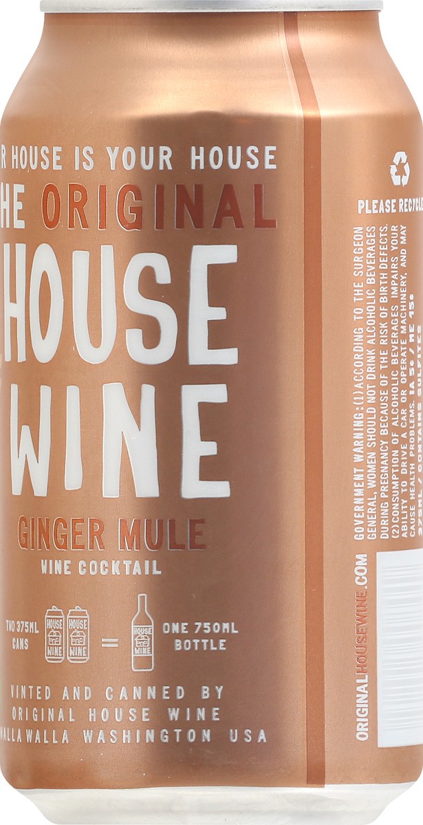 slide 11 of 11, House Wine Wine Cocktail Ginger Mule, 375 ml